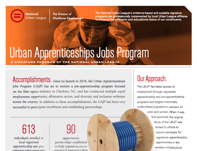 Urban Apprenticeship Jobs Program Fact Sheet