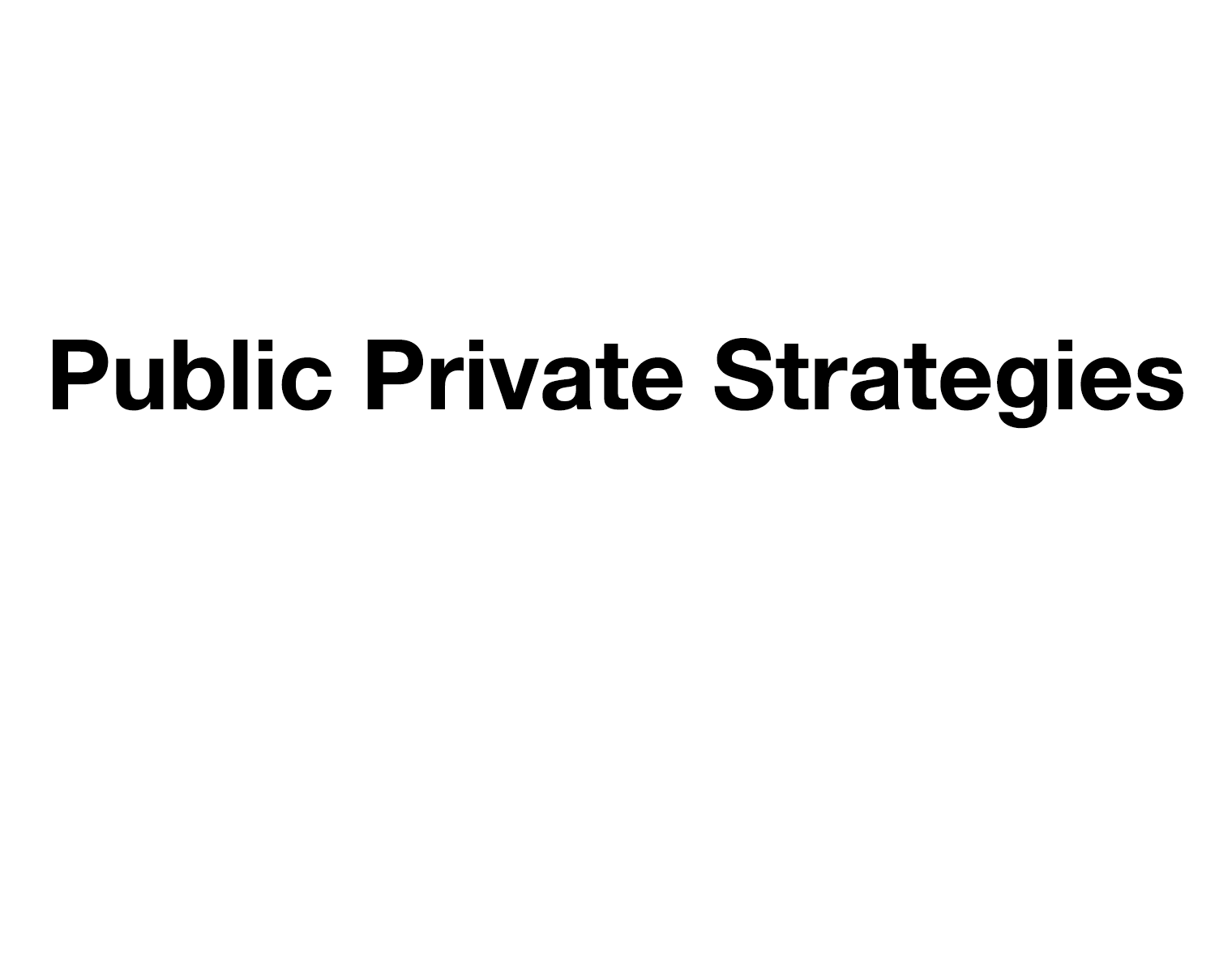 Public Private Strategies